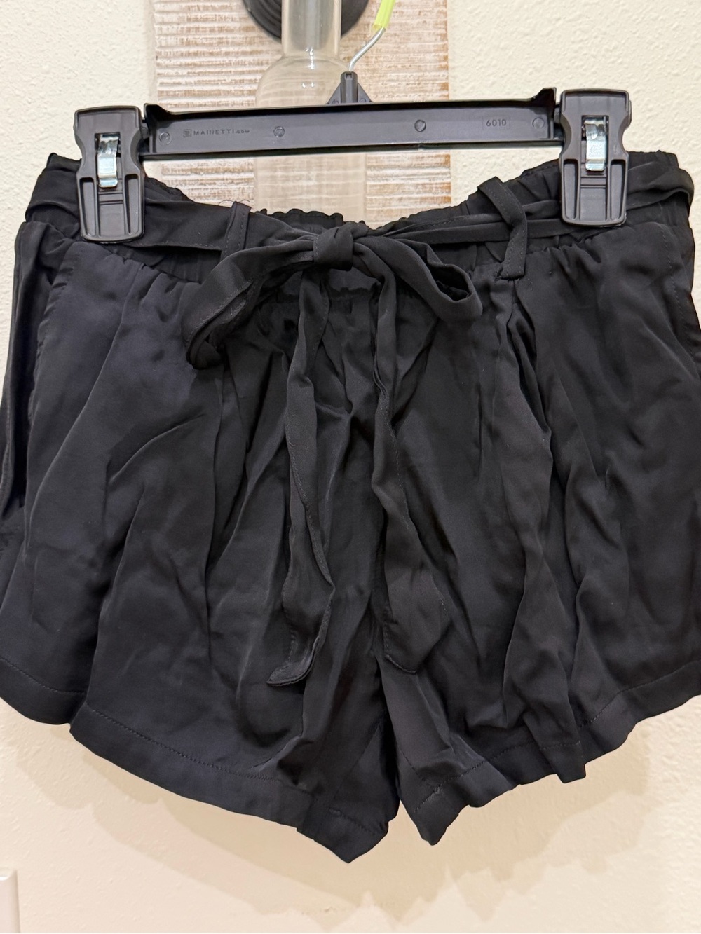 Chaser Black High-Waist Tie-Front Women's Shorts
